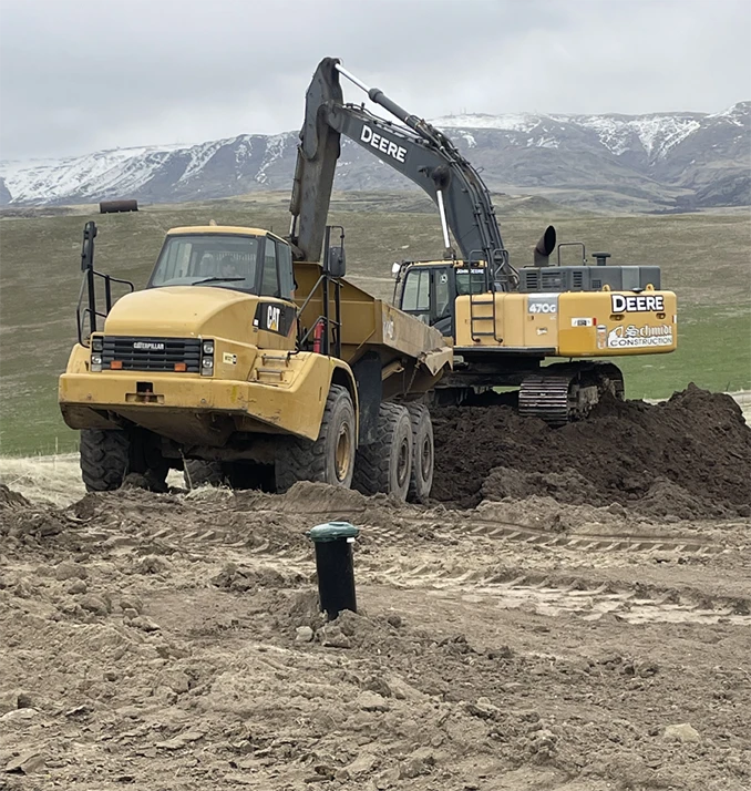 yellow excavator